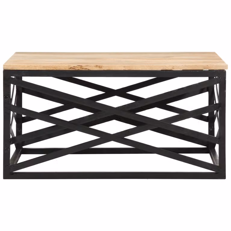 Tavolino 68 x 68 x 35 cm in legno massiccio di mango