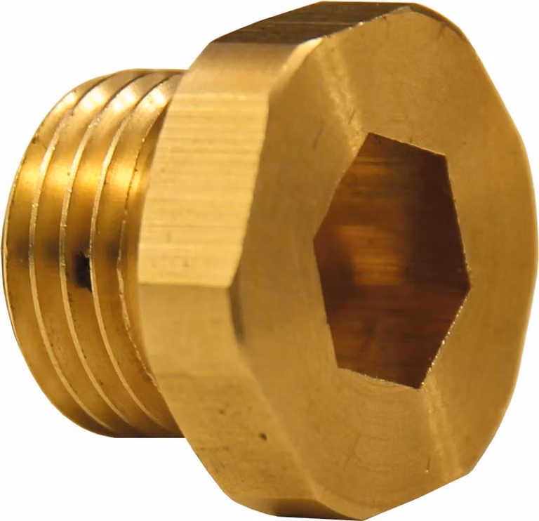 Tappo per aria compressa filettatura esterna 3/8" Tappo per aria compressa in ottone nichelato