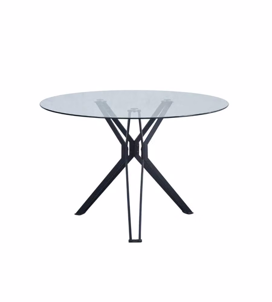 Domo Mea Tavolo Bretta Tondo in Vetro - 100x76 cm