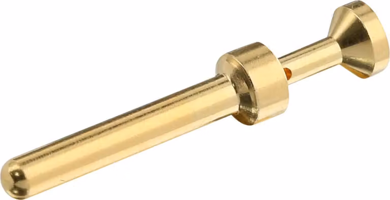 Connettore a crimpare HARTING E-Crimpkontakt, contatto (M), da 0,14 mm² a 0,37 mm², AWG26 - AWG22, placcato in oro, 1 pezzo. Materiale: lega di rame