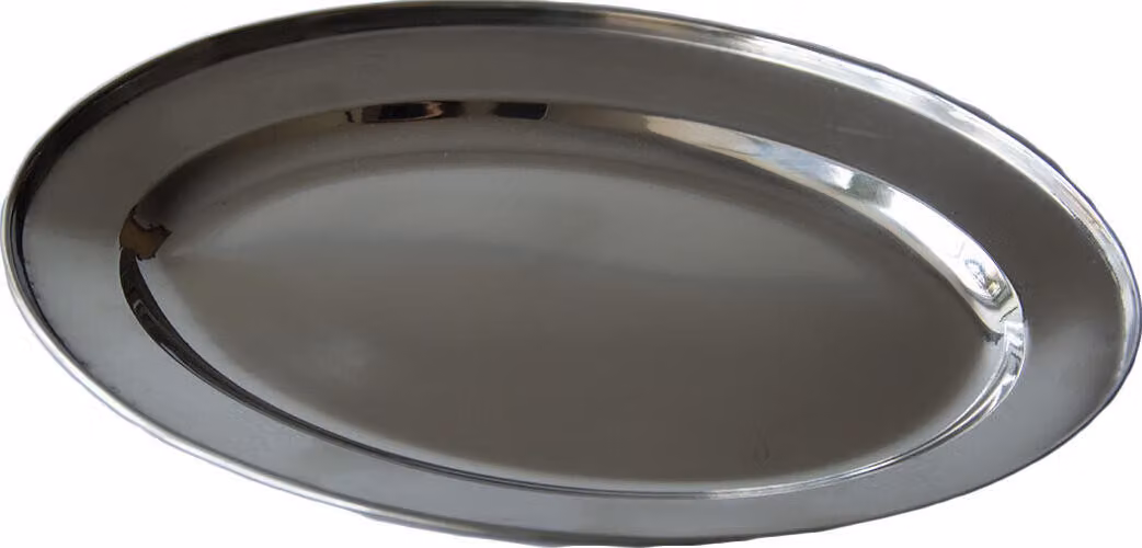 vassoio ovale 30x20,5 cm in acciaio inox