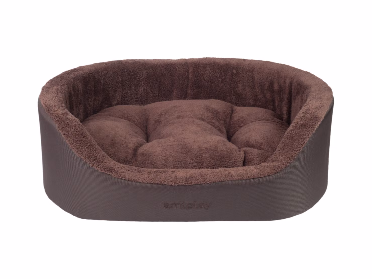 Cuccia per cani ovale ASPEINA marrone taglia S, M, L Misura: S - 54x45x16 cm