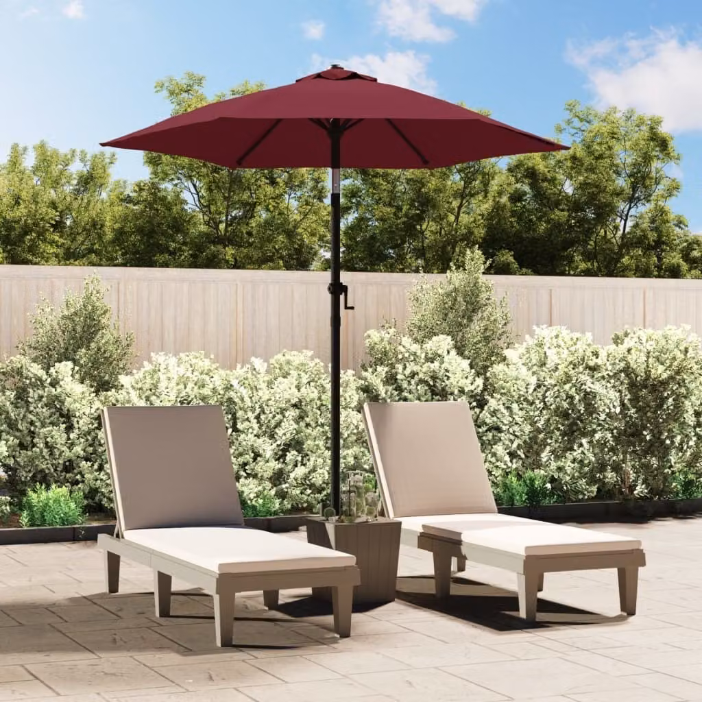 Maison Exclusive - Ombrellone bordeaux, 200 x 224 cm, alluminio