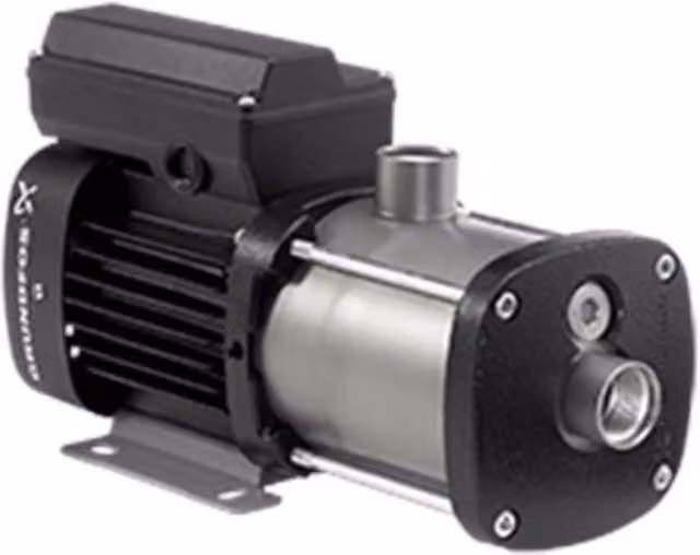 Pompa Centrifuga Multistadio Orizzontale Grundfos Modello CM 3-5 in Acciaio Inox, 0,75 HP Monofase, Colore Nero
