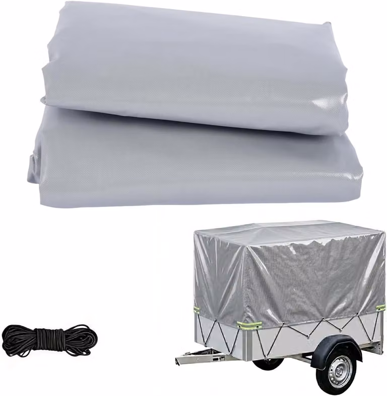 Telo per camion, in PVC extra resistente da 500 g/m², dimensioni 210 x 114 x 90 cm, impermeabile, ideale per proteggere il vano di carico