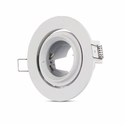 Portafaretto LED da Incasso Rotondo GU10 e GU5.3 (MR16) Colore Bianco Orientabile