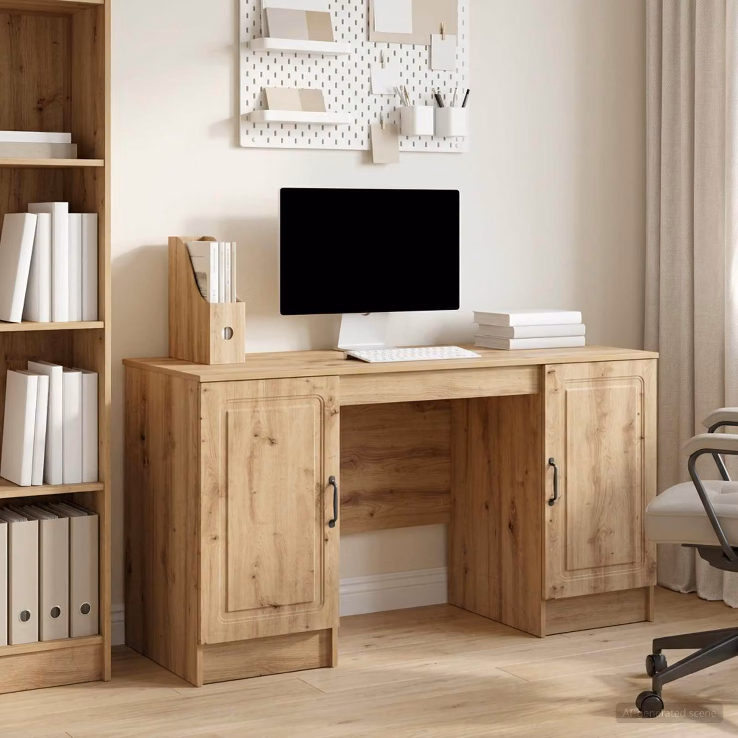 Maison Exclusive - Scrivania in rovere Artisan 142,5 x 50 x 75 cm, materiale a base di legno