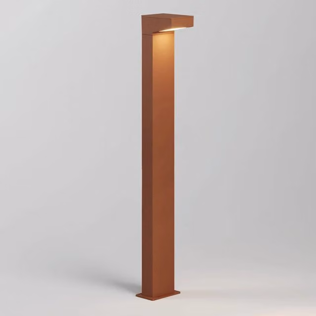 Forward Paletto Luminoso Asimmetrico 90 cm Alluminio Verniciato Colore Corten 13W LED 3000K IP65 Ideale per Percorsi Esterni e Giardini Privati