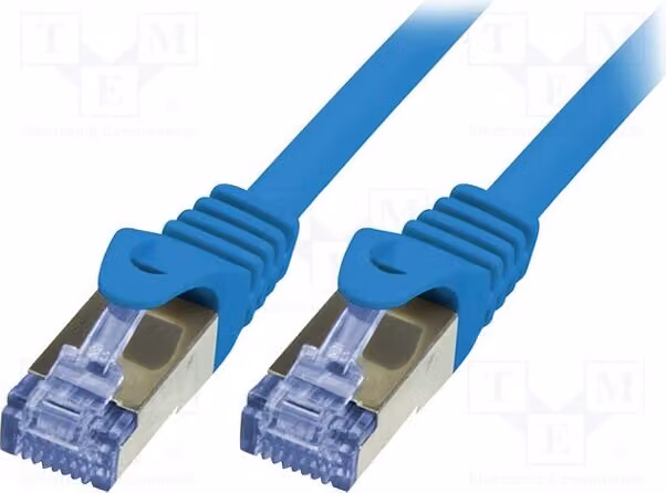 1 cavo RJ45-Kabel, blu, 6A, 2 conduttori, modello CQ3066S, lunghezza 3 metri, rame