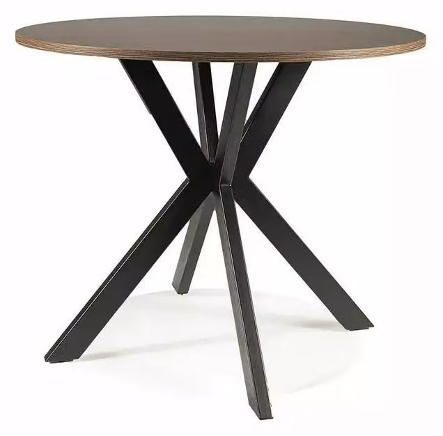 FURNLUX, tavolo da pranzo Talia, marrone e nero, 90 cm / Colore principale: / Dimensioni: