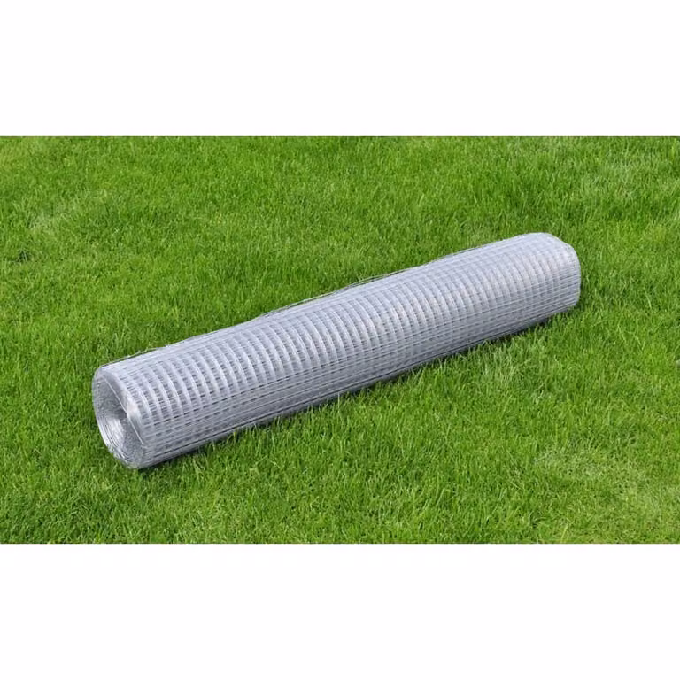 Maison Exclusive - Recinzione in Rete per Pollaio Acciaio Zincato 25x1 m Argento