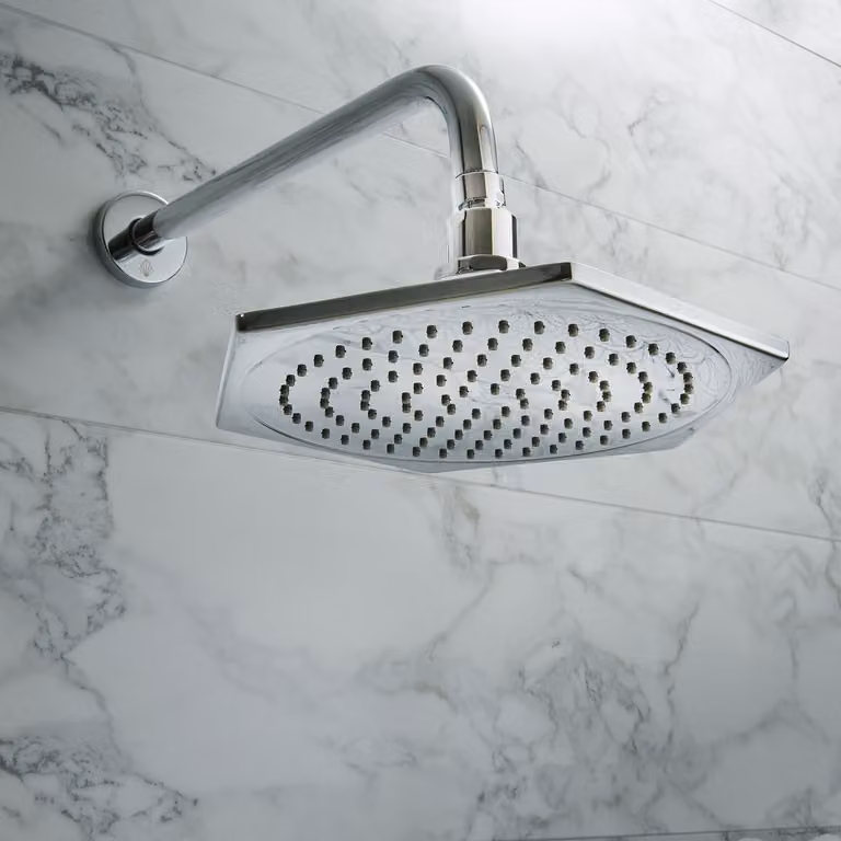 Soffione con Braccio a Parete Art Deco - Cromato - Earlham