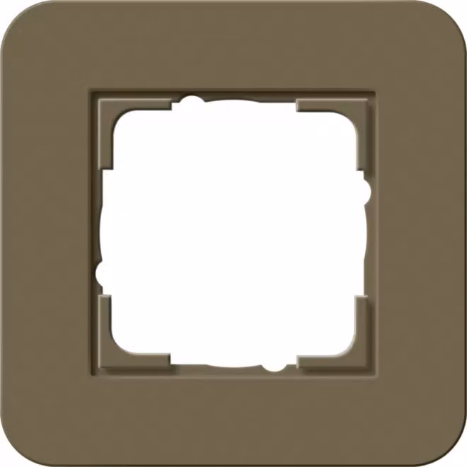 Telaio di copertura 1x umber/bianco pulito - Telaio 1-gang marrone 0211416