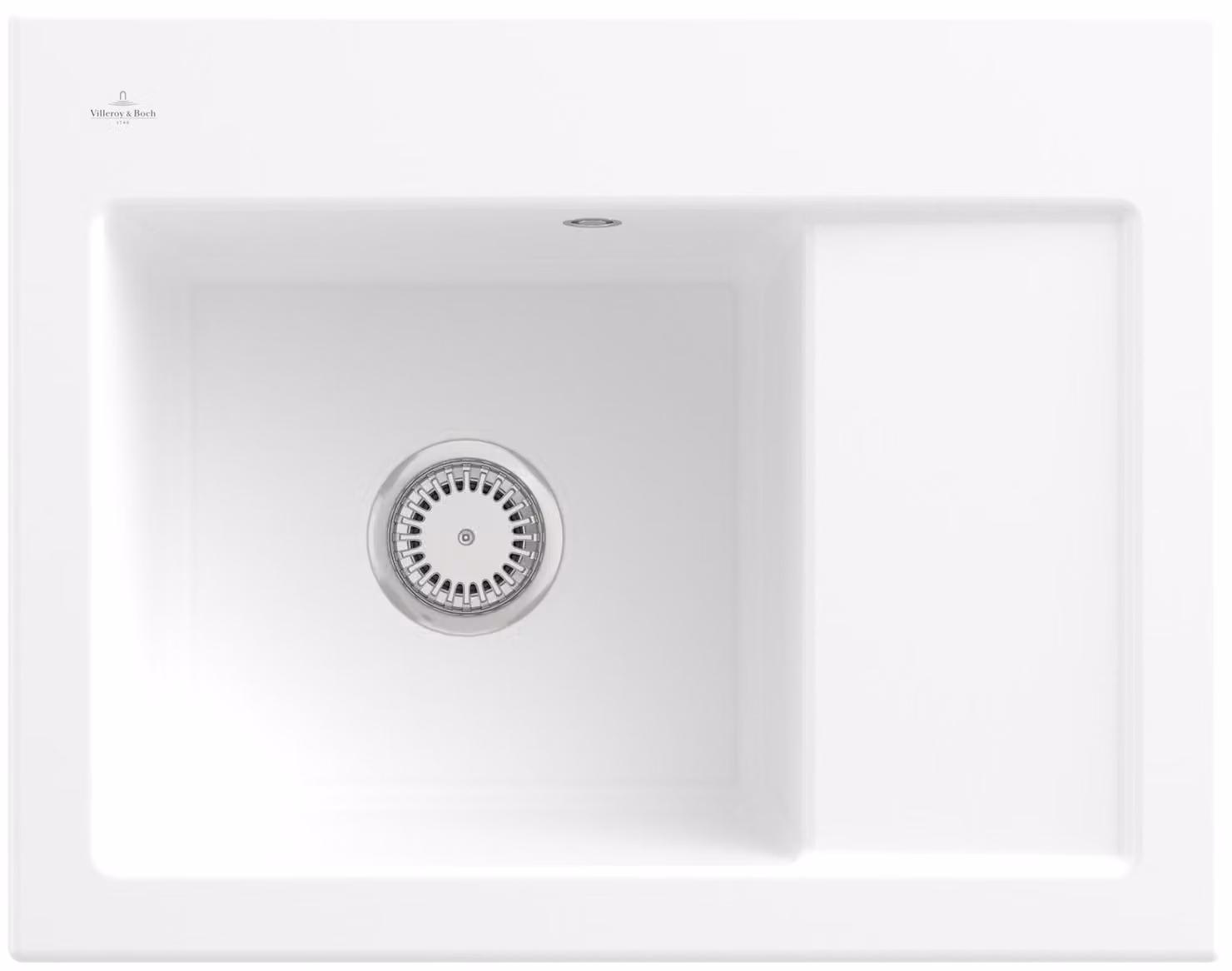 Lavello da cucina Villeroy&Boch, lavello da cucina Subway 45 Compact Stone White 650x510mm, larghezza base 45cm