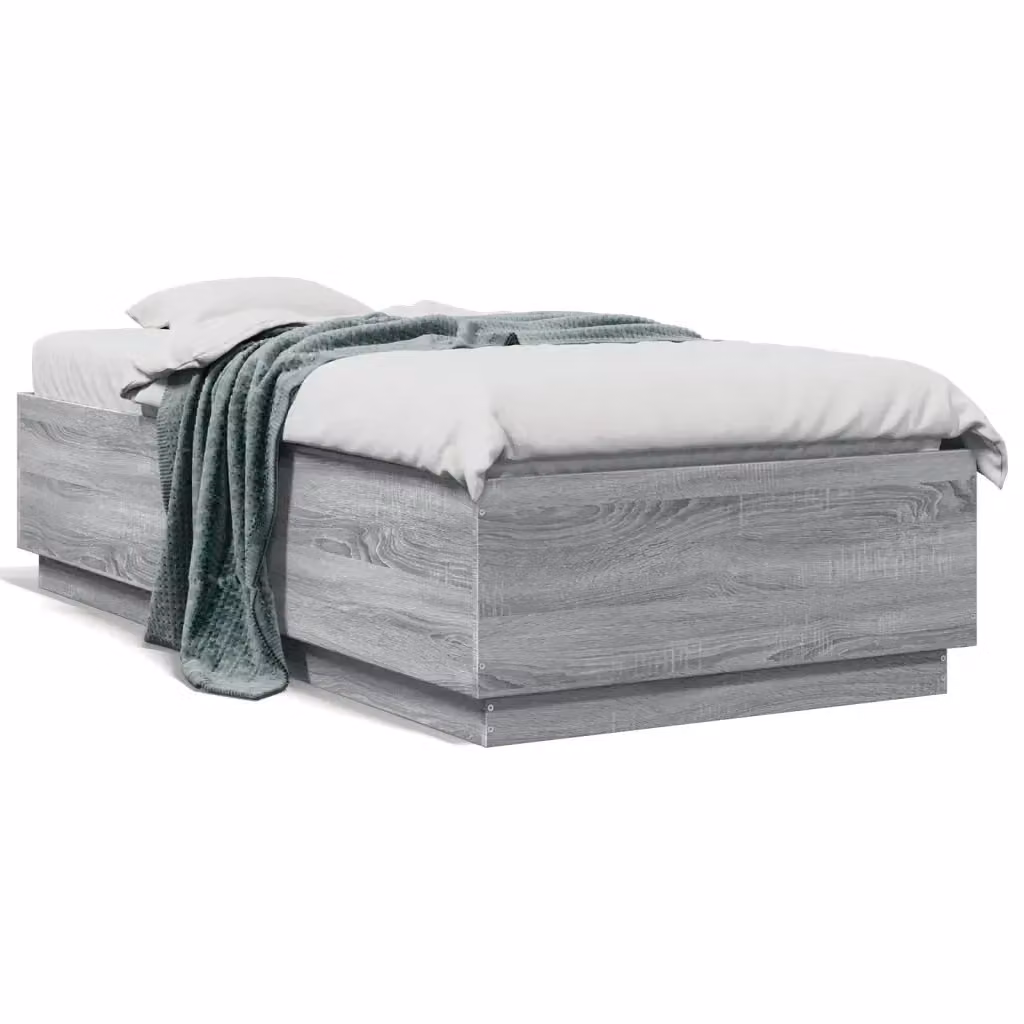 Struttura Letto Design Mania in Rovere Sonoma con Doghe in Legno, L/P/H: 190 x 90 x 40 cm – 2