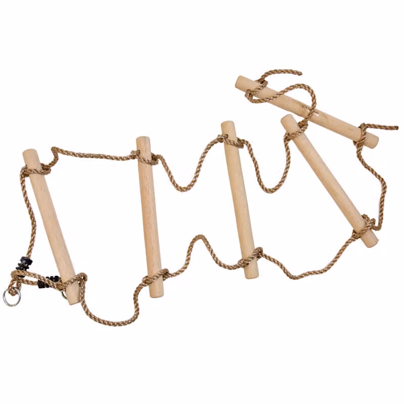KAXL Scala a pioli 1,95 m, 5 pioli, 2 ganci, corda PP10 320.001.011.001