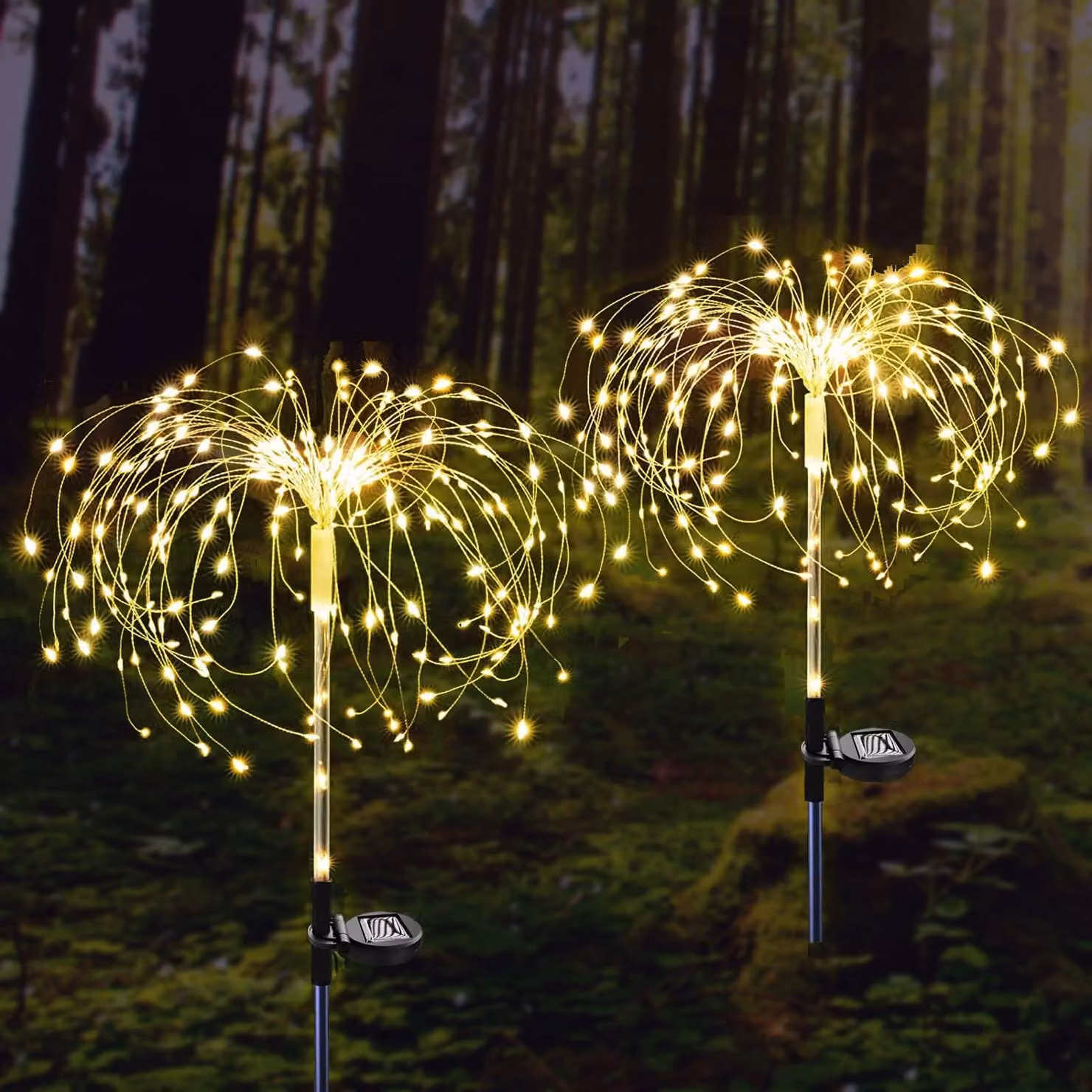 Catena luminosa solare, confezione da 2, 120 LED, multicolore, grado di protezione IP65, 2 modalità