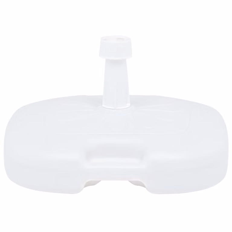 vidaXL Supporto per ombrellone sabbia/acqua 16 L plastica bianca