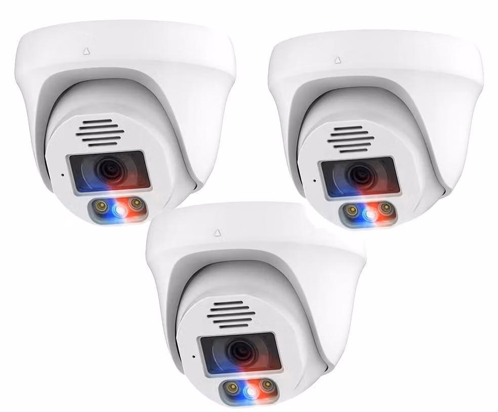 Telecamera IP, risoluzione 8 MP, riconoscimento delle persone tramite IA, 3 telecamere da 8 MP, 3,6 mm-a