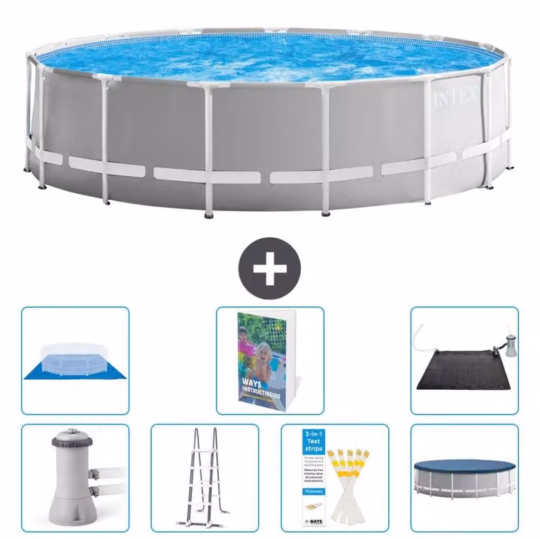 Struttura per piscina a forma di prisma - 457x122 cm - composta da 6 elementi - modello S562
