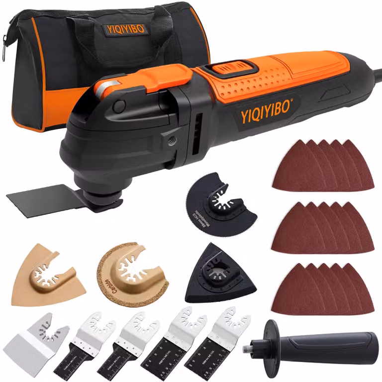 Utensile multifunzione oscillante da 300 W - 6 velocità regolabili - 220 Volt - per taglio e levigatura