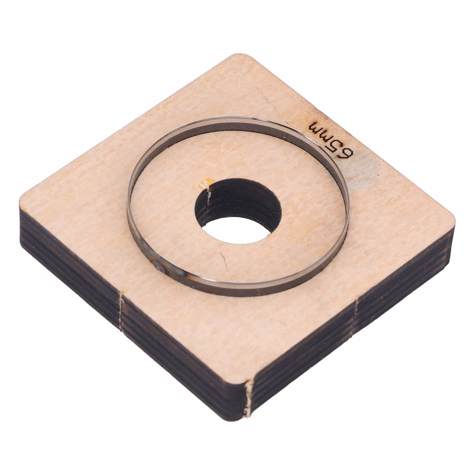 Fustella circolare con diametro di 65 mm, inclusa piastra di legno