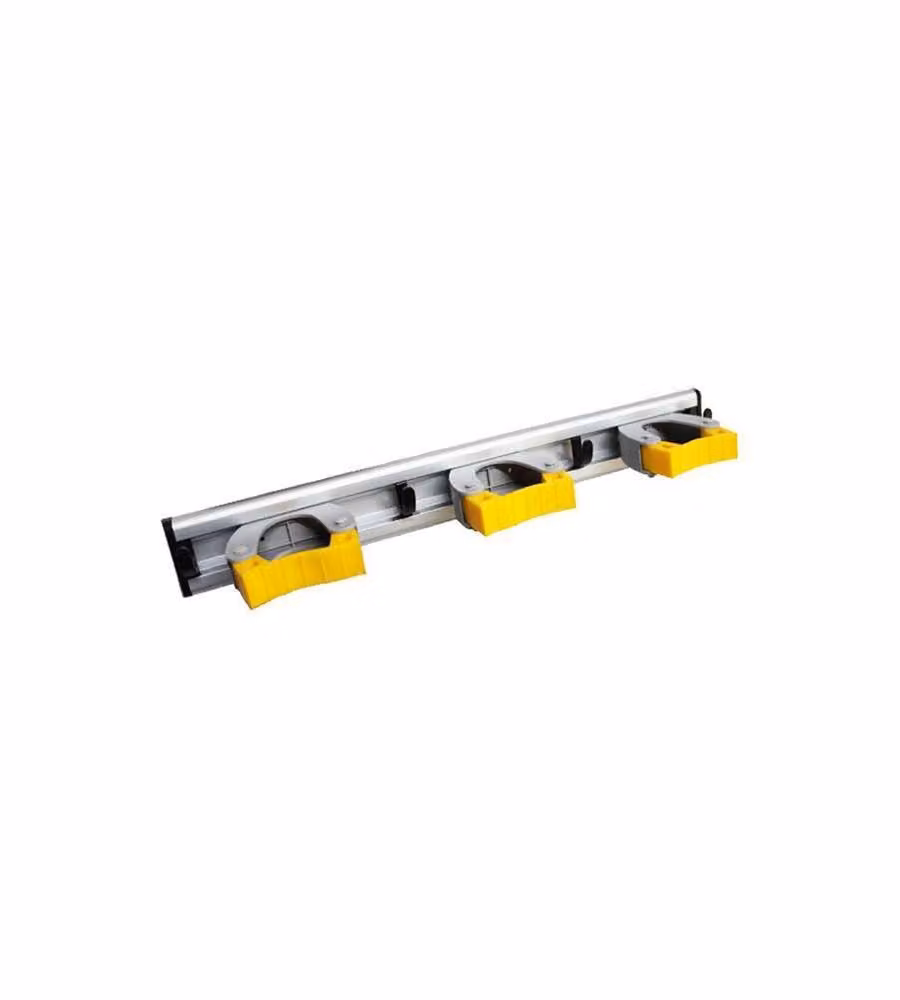 Apex Appendiscopa Alluminio 42 cm - Ganci Multiuso 3 Posti e 4 Gancini per Strofinacci