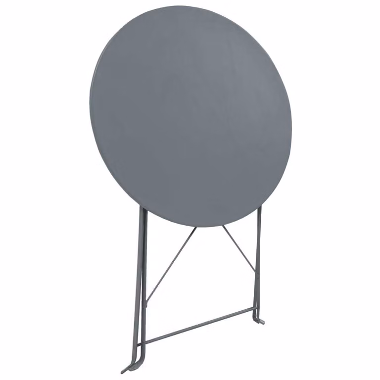 vidaXL Set da bistrot 3 pezzi in acciaio grigio