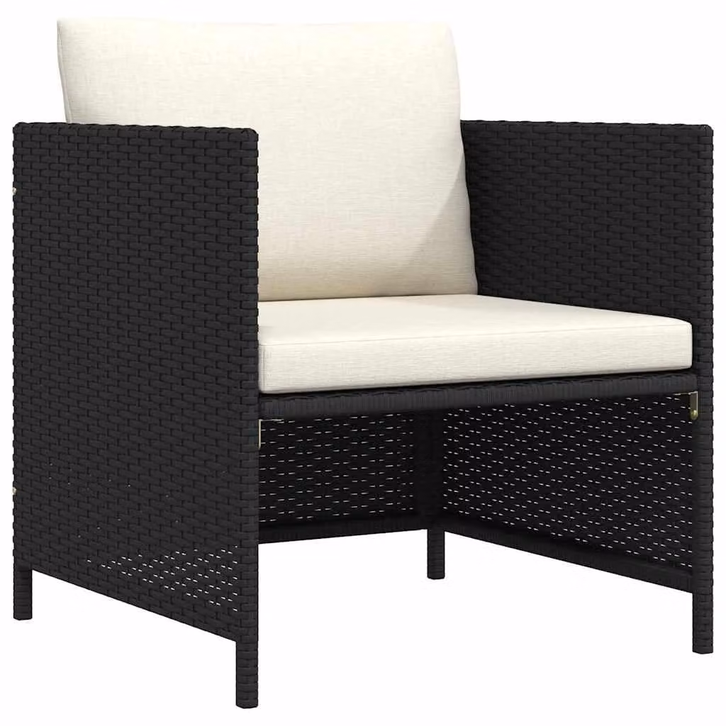 Panca da giardino in rattan sintetico (PE) resistente alle intemperie, con cuscini