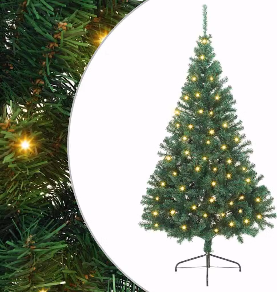 Maison Exclusive - Albero di Natale artificiale preilluminato verde 240 cm PVC