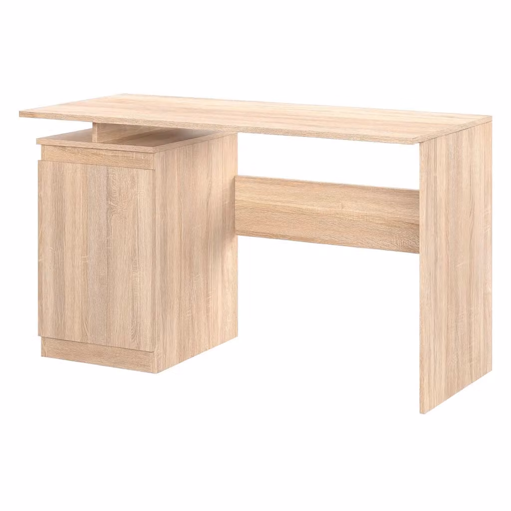 Scrivania moderna Komodee in legno color quercia e bianco, L: 120 cm, H: 73 cm, P: 59 cm – 2