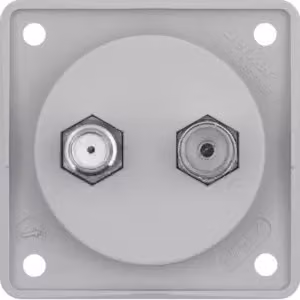 Berker 945602506 Scatola di derivazione per antenna radio/SAT, grigio opaco, inserti Integro