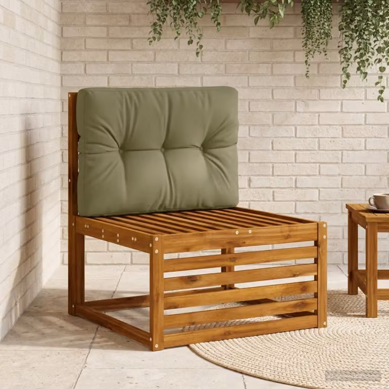 Cuscino per schienale per pallet vidaXL VIANEN verde in poliestere con rivestimento rimovibile e resistente ai raggi UV