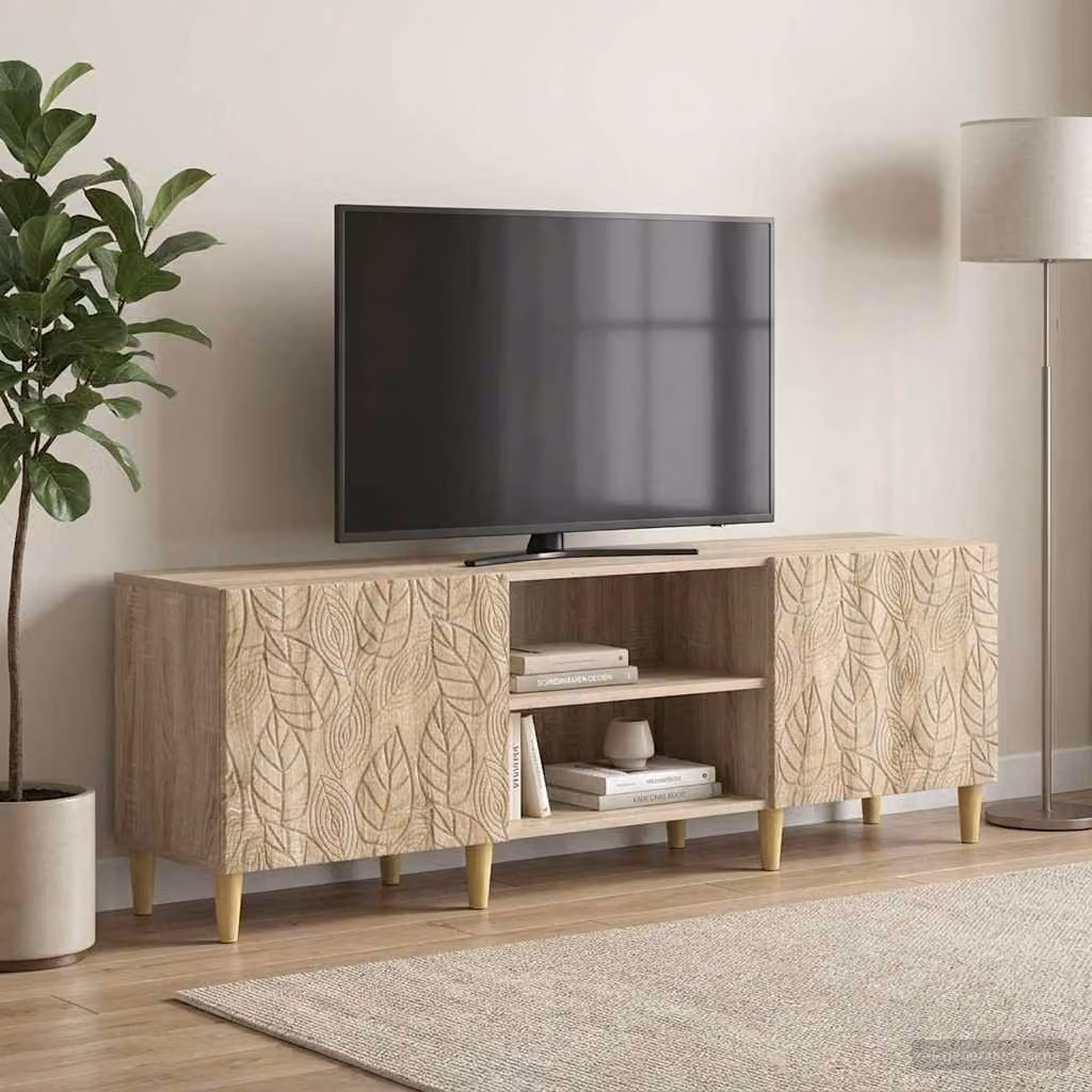 Mobile TV vidaXL in legno ingegnerizzato stile vintage, colore rovere sonoma, L 150 x P 31 x H 50 cm
