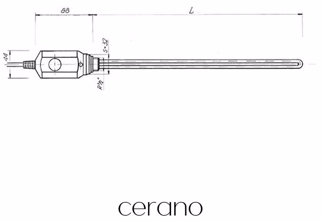 CERANO - Resistenza elettrica con termostato - 600 W - bianco lucido