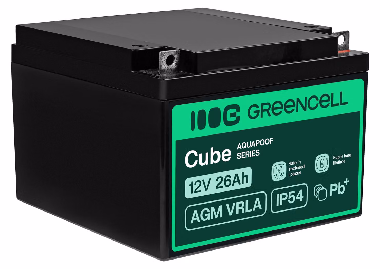Batteria di alimentazione al piombo Green Cell AGM 12V 26Ah VRLA per tosaerba,