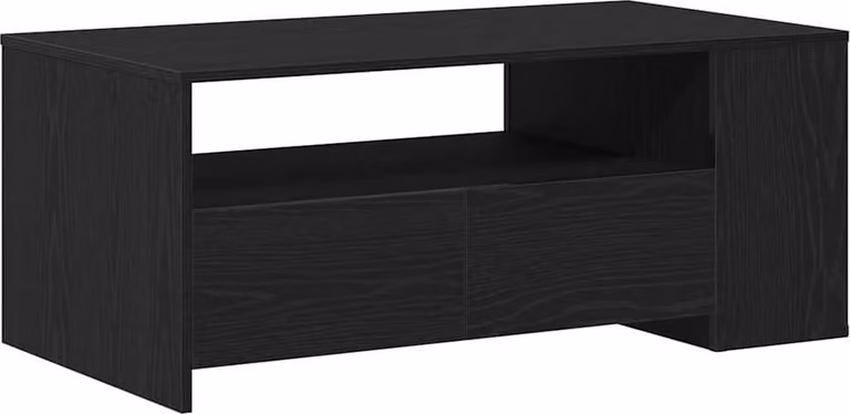 Tavolino da salotto con cassetto Rovere Nero 102 x 55 x 43,5 cm