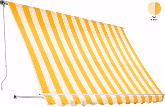 TENDA DA SOLE A CADUTA 3X2,5M GIALLO/BIANCO