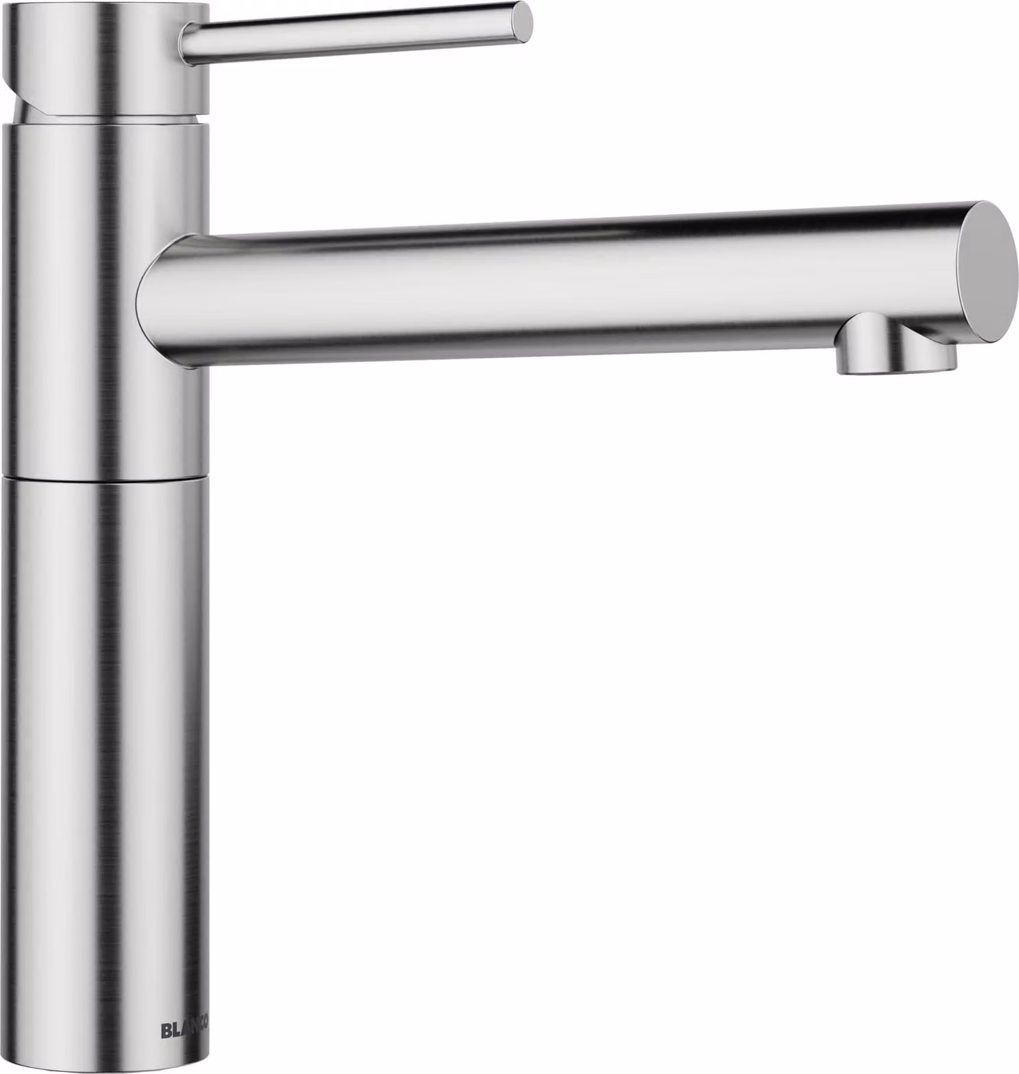 Miscelatore monocomando in acciaio inossidabile, con beccuccio alto, girevole a 360°, altezza 22,6 cm
