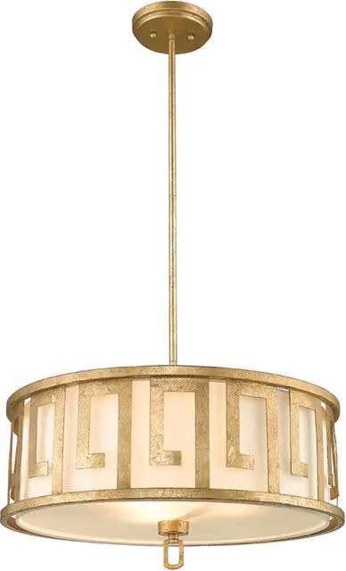 Lampadario Contemporaneo Lemuria Acciaio Oro Anticato 3 Luci E27