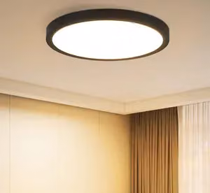 ZMH Lampada da soffitto a LED nera Lampada da soffitto piatta 8W 3000K Bianco caldo 17cm Piccola lampada da soffitto per cucina e corridoio