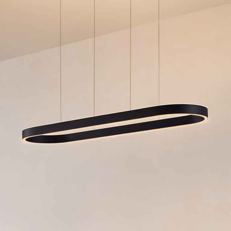 Lucande Lampada LED a sospensione Melinay, nero, CCT, Tuya Melinay Lucande, dimmerabile, Nero, Soggiorno / Sala da pranzo, Alluminio, Moderno