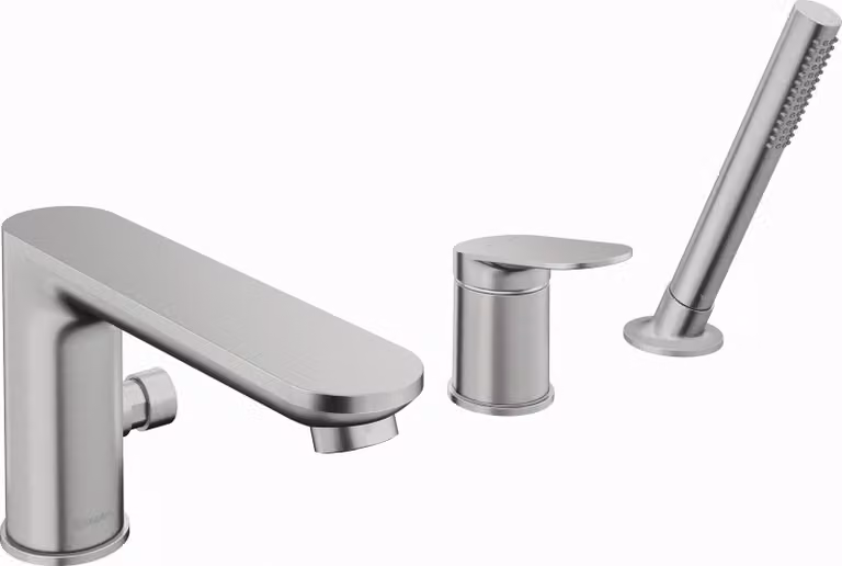 Wave Duravit, robinetterie de baignoire 3 trous, saillie 200 mm, WA5260000070, WA5260000070