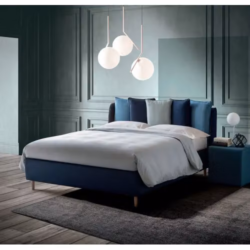 Letto matrimoniale imbottito sfoderabile Nefi Italia - Miù