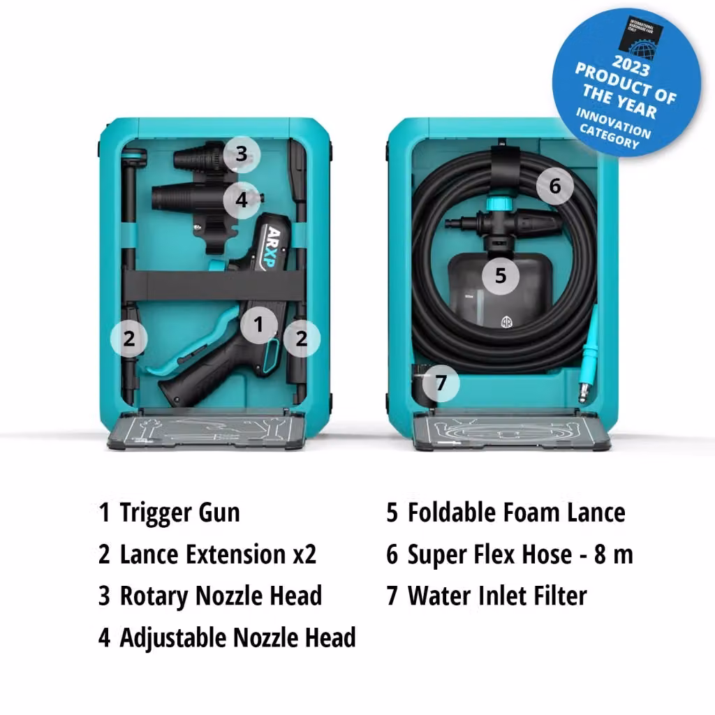 Idropulitrice ARXP BOX4 180DSS Compatta per Auto ed Esterni, 2500 W, 180 bar, 500 l/h – 2