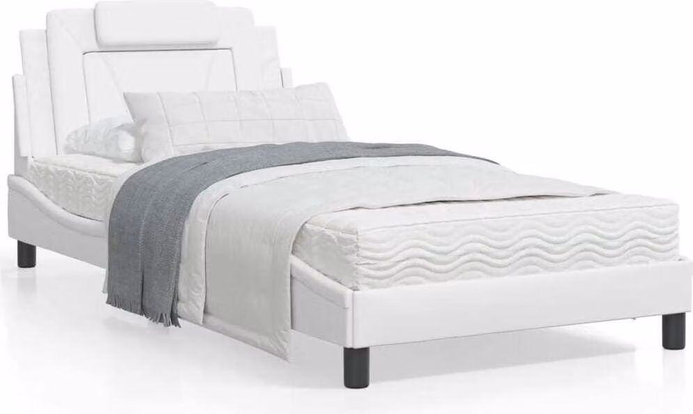 Maison Exclusive - Letto "Viana" con materasso bianco 100x200 cm in ecopelle