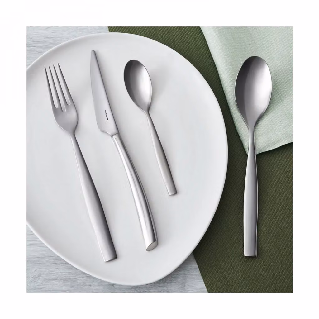 Set di posate Toscana Casa Bugatti in acciaio inox lucido, 24 pezzi con scatola color wengè e argento – 2