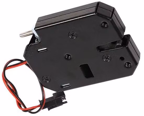 Serratura magnetica intelligente e autonoma da 12V, di colore nero, per ingressi sicuri.