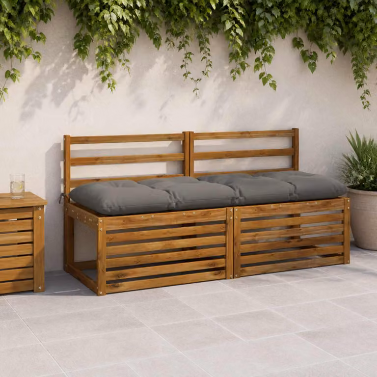 vidaXL Cuscino per panchina VIANEN 100% Poliestere Grigio
