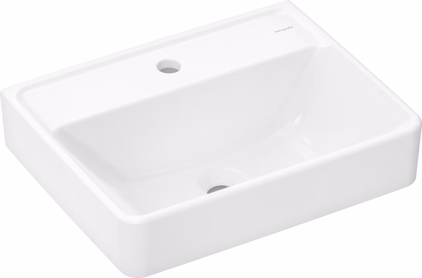 hansgrohe Xanuia Q lave-mains, avec trou pour robinet, sans trop-plein, 500x390mm, blanc, 60233450, 60233450